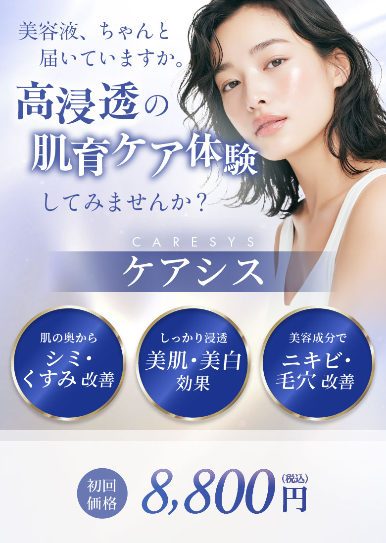 肌の奥からシミ・くすみ改善 しっかり浸透美肌・美白効果 美容成分でニキビ・毛穴改善 全顔1回 8,800円(税込)