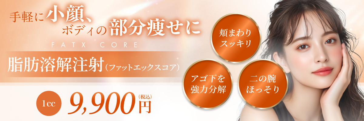 頬まわりスッキリ アゴ下を強力分解 二の腕ほっそり 1cc 9,900円(税込)
