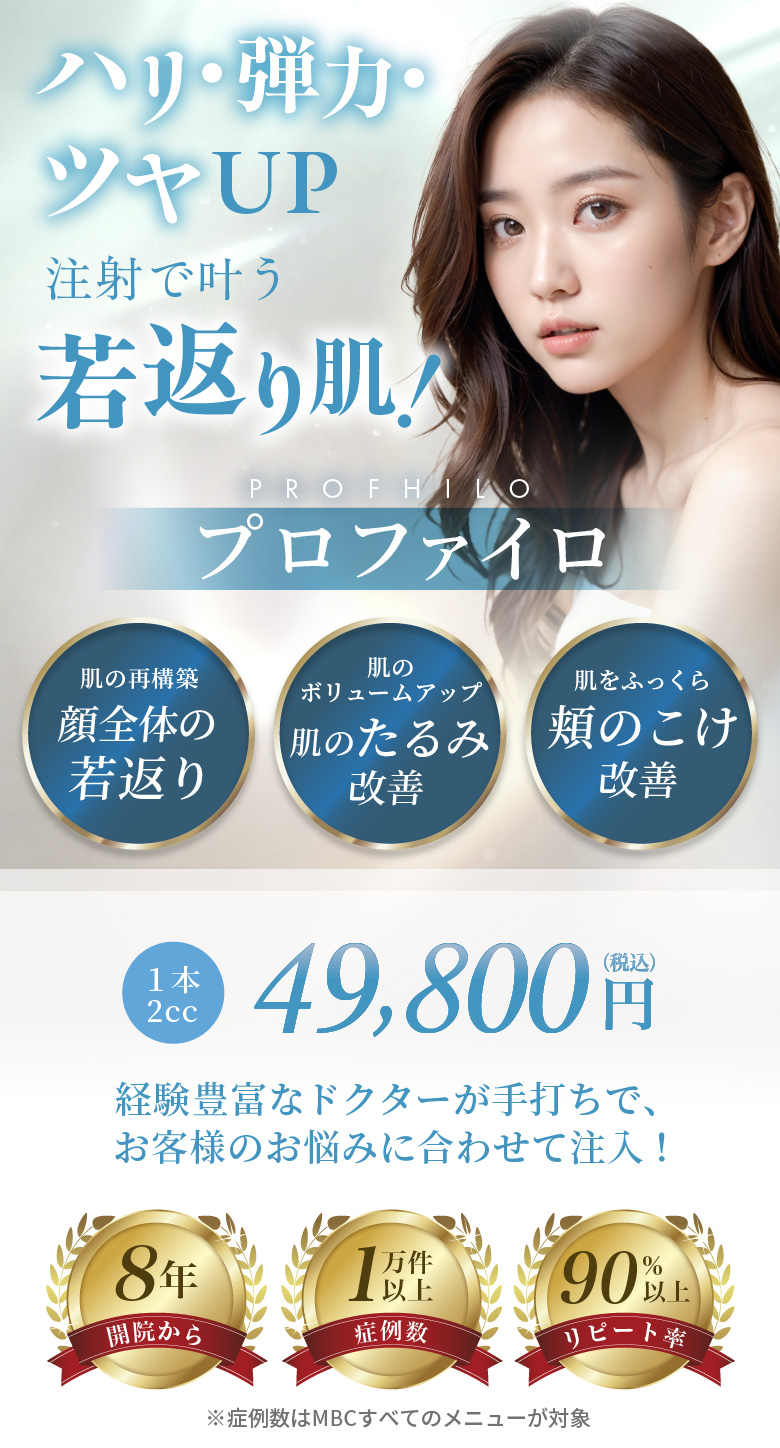 肌の再構築 顔全体の若返り 肌のボリュームアップ 肌のたるみ改善 肌をふっくら 頬のこけ改善 1本2cc 49,800円(税込)